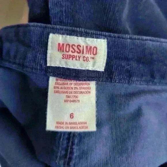 Blue Corduroy Boho Embroidered Floral Mini Skirt - Picture 4 of 4